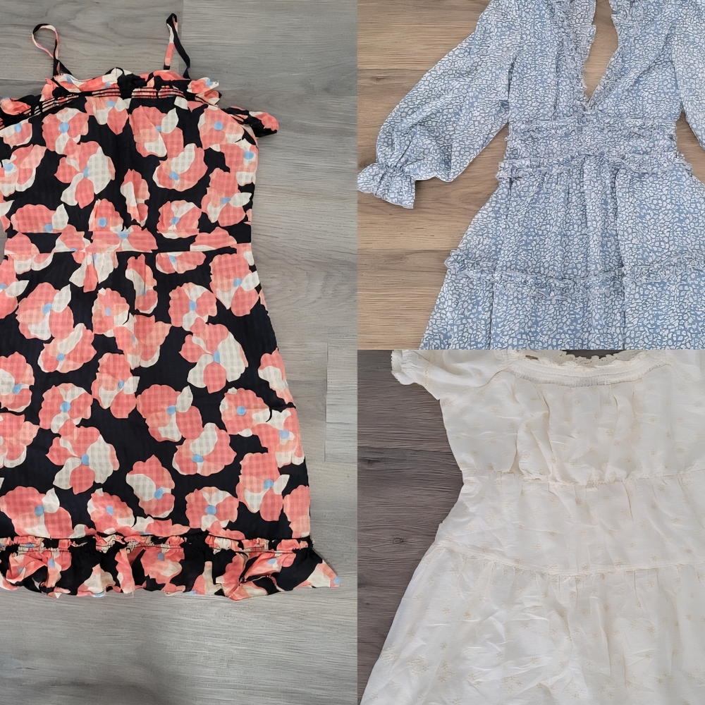 Floral Black and Pink Women's Dress